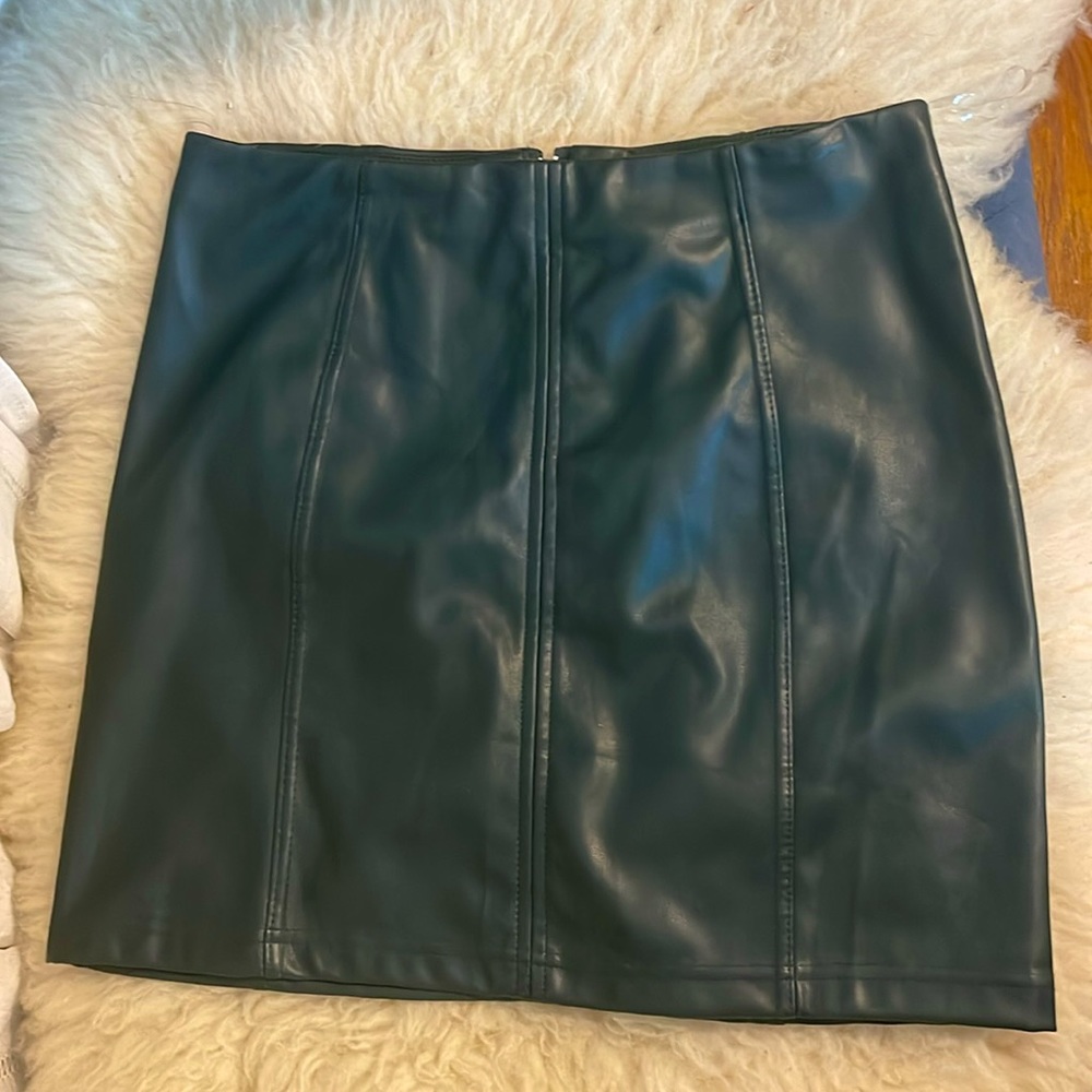 Shinestar Faux Leather Mini Skirt